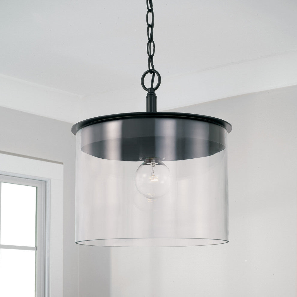 Capital Lighting 246812 Mason 13"W Semi-Flush Ceiling Fixture / - Matte Black