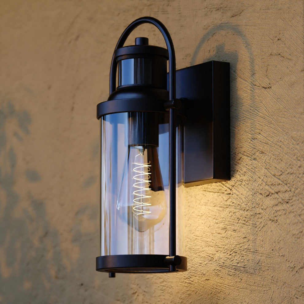 Winfield 5.75-in. 1 Light Black Motion Sensor Dusk to Dawn Outdoor Wall Lantern