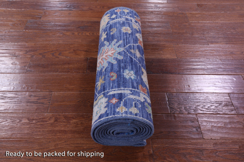 Turkish Oushak Handmade Wool Runner Rug 2' 6" X 11' 10" - Q14982