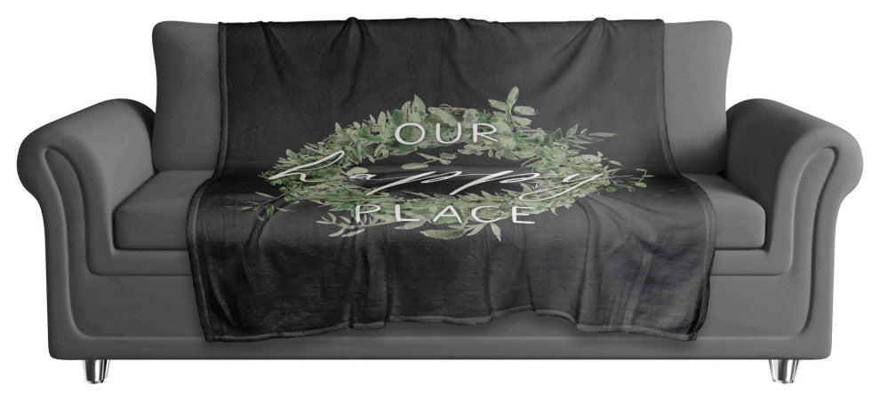 Our Happy Place 50x60 Coral Fleece Blanket