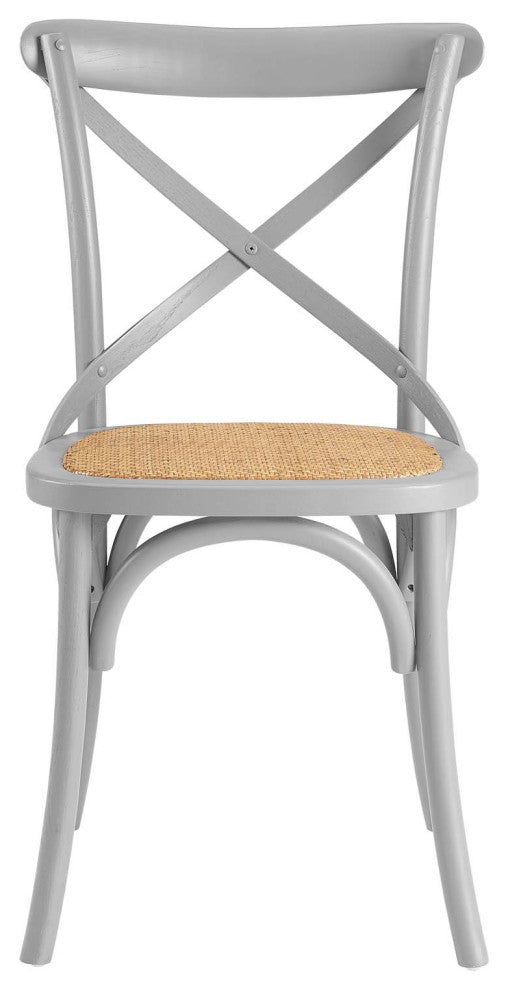 Side Dining Chair, Wood, Gray, Modern, Cafe Bistro Restaurant Hospitality