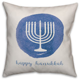 Watercolor Menorah 20"x20" Throw Pillow Cover