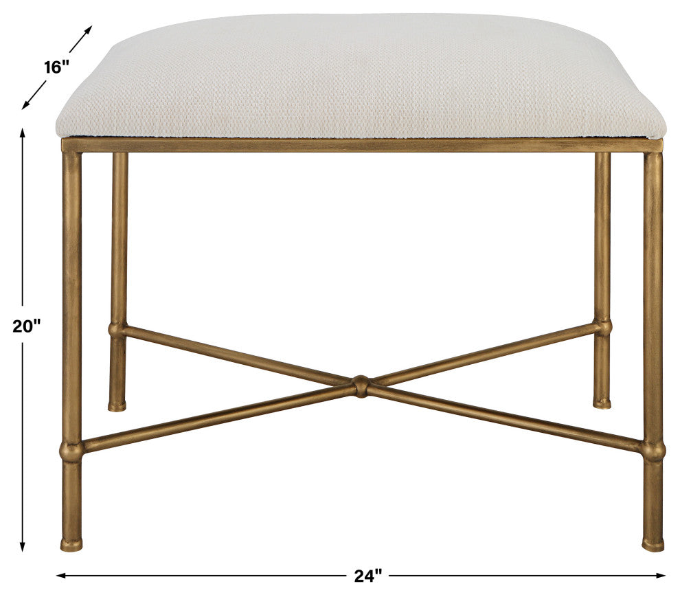 Uttermost Avenham Small Gold Framed bench