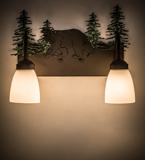 16 Wide Lone Bear 2 Light Vanity