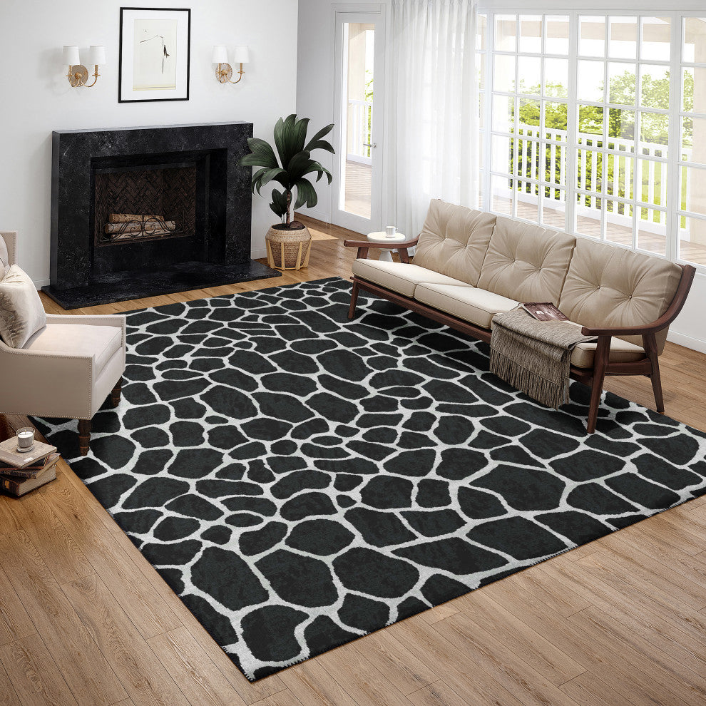 Indoor/Outdoor Mali ML4 Midnight Machine Washable 3' x 5' Rug