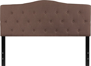 Cambridge Tufted Upholstered Queen Size Headboard in Camel Fabric