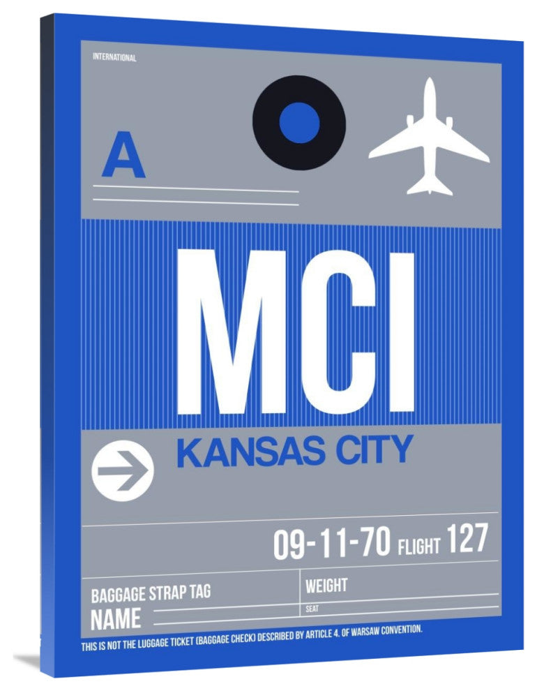 "MCI Kansas City Luggage Tag 2" Fine Art Print