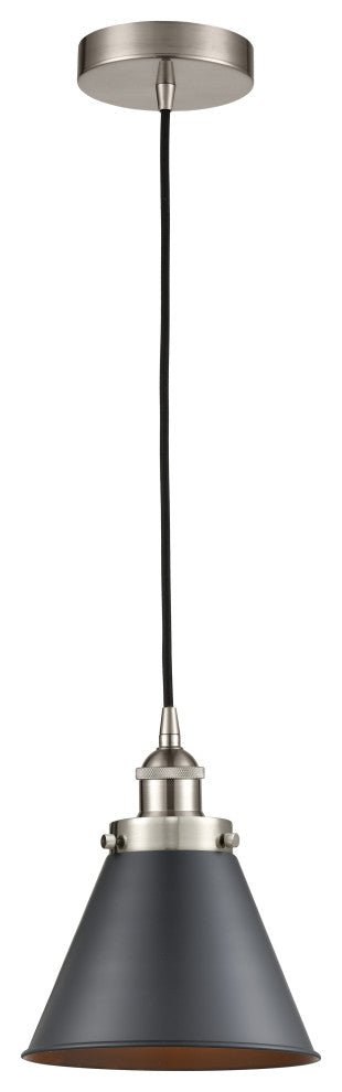 Innovations 616-1PH-SN-M13-BK-LED 1-Light Mini Pendant, Brushed Satin Nickel
