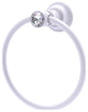 Carolina Crystal Towel Ring, Matte White