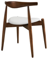 Modern Contemporary Kitchen Wood Dining Side Chair Walnut White