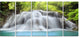 "White Huai Mae Kamin Waterfall" Canvas Print, 5 Panels, 60"x28"