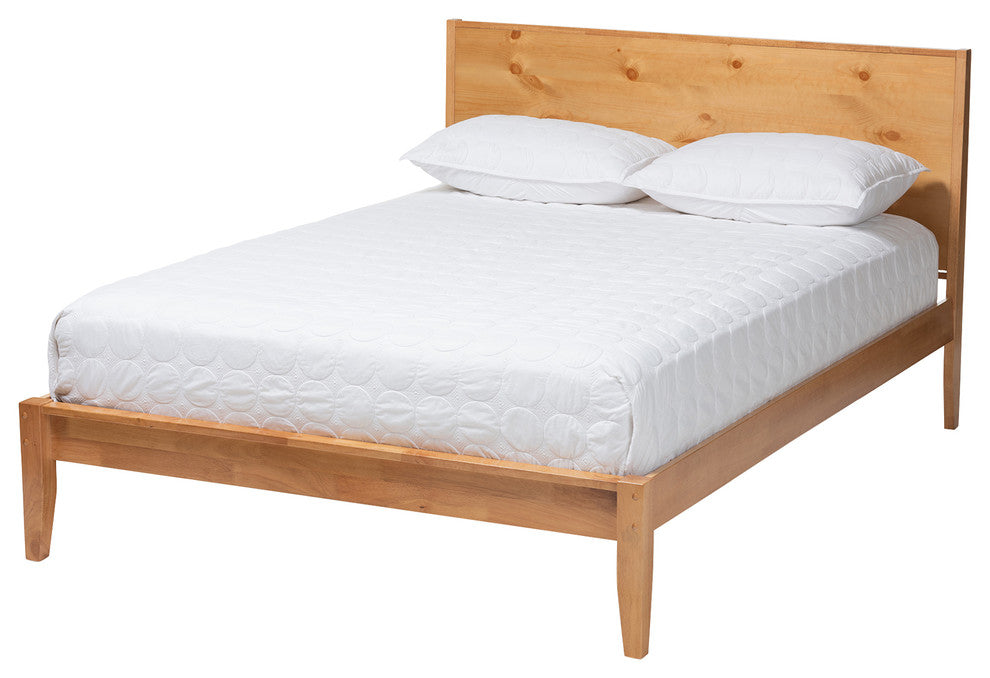 Marana Modern Rustic Natural Oak and Pine Finished Wood King Size Platform Bed