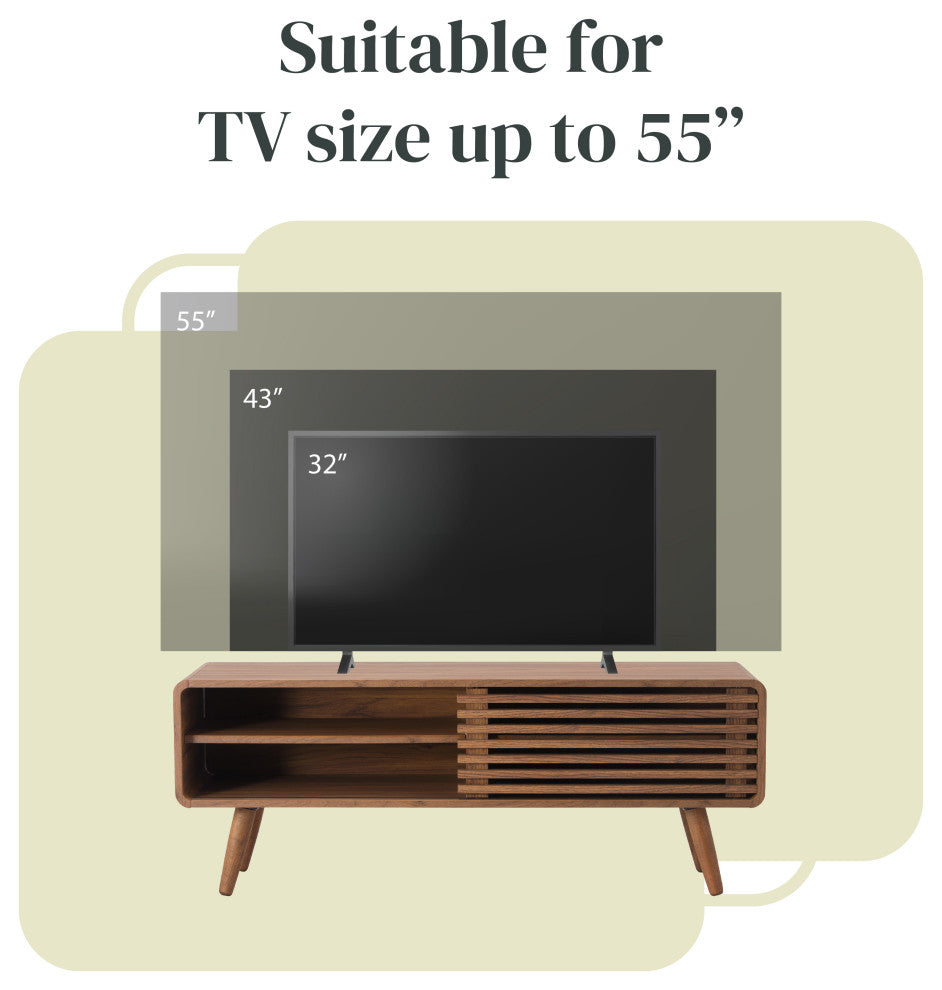 Wilson Slat Low TV Stand, 45.5"