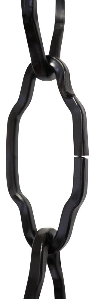 RCH Hardware Steel Cathedral Chandelier Chain, 2 Sizes, 3', Black, U45