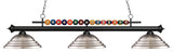 Shark Collection 3 Light Billiard Light in Matte Black Finish