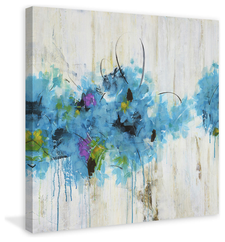 "Center Piece II 1" by Julie Joy Painting Print Wrapped Canvas, 18x18