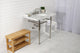 Kingston Brass LMS36M86ST 36" Carrara Marble Console Sink, Legs