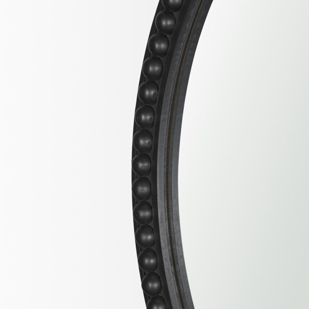 Roan Black Wood Beaded Wall Mirror