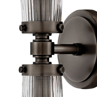 Hinkley Jude Medium Two Light Vanity, Black Oxide