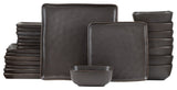 Stone Lain Jonny Stoneware Dinnerware Set, Brown, 24-Piece