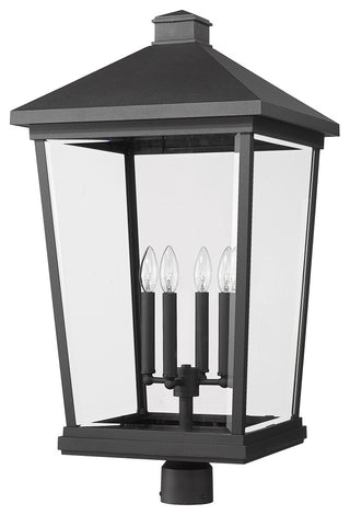Z-Lite 4 Light Outdoor Post Mount Fixture, Black, 568PHXXLR-BK