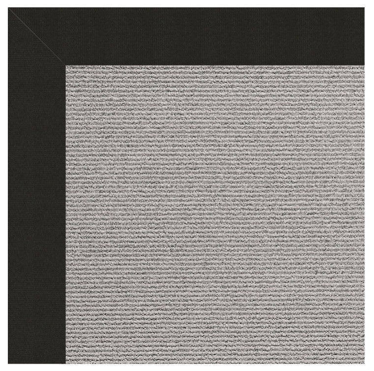 Zoe Platinum Sisal Tufted Area Rug, Ebony, 9'x12'