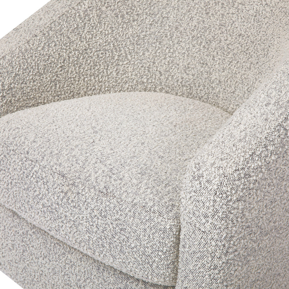 Madison Swivel Glider, Black White Boucle