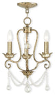 Sophia 3-Light Mini Chandelier, Winter Gold