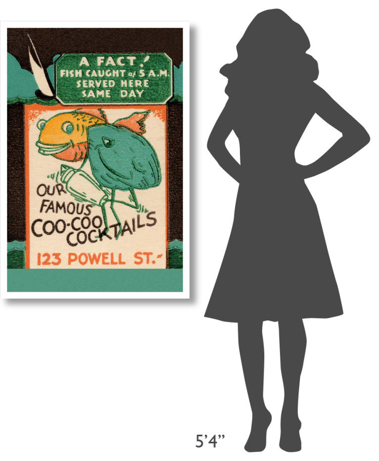 "Our Famous Coo-Coo Cocktails" Print by Vintage Booze Labels, 29"x42"