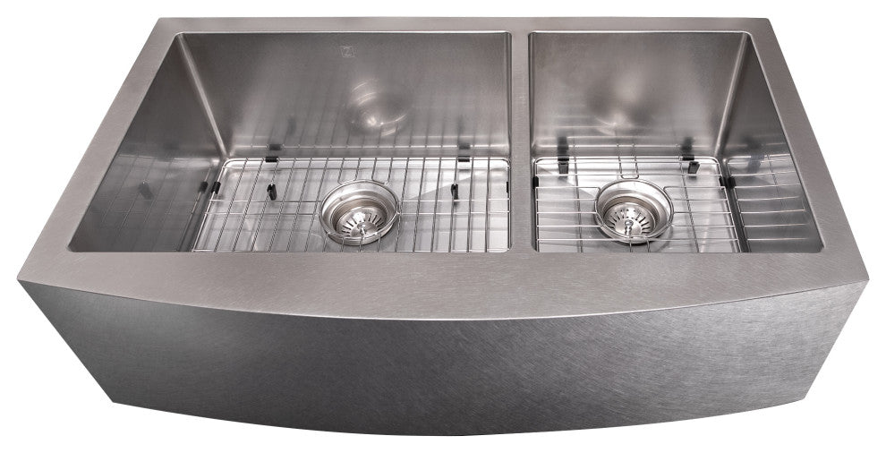 36" Courchevel Double Bowl Fingerprint Resistant Stainless Steel Kitchen Sink