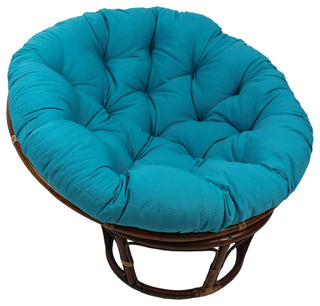 44" Solid Twill Papasan Cushion, Fits 42" Papasan Frame, Aqua Blue