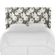 Queen Wingback Headboard, Bloomsbury Rose Blush Ivy