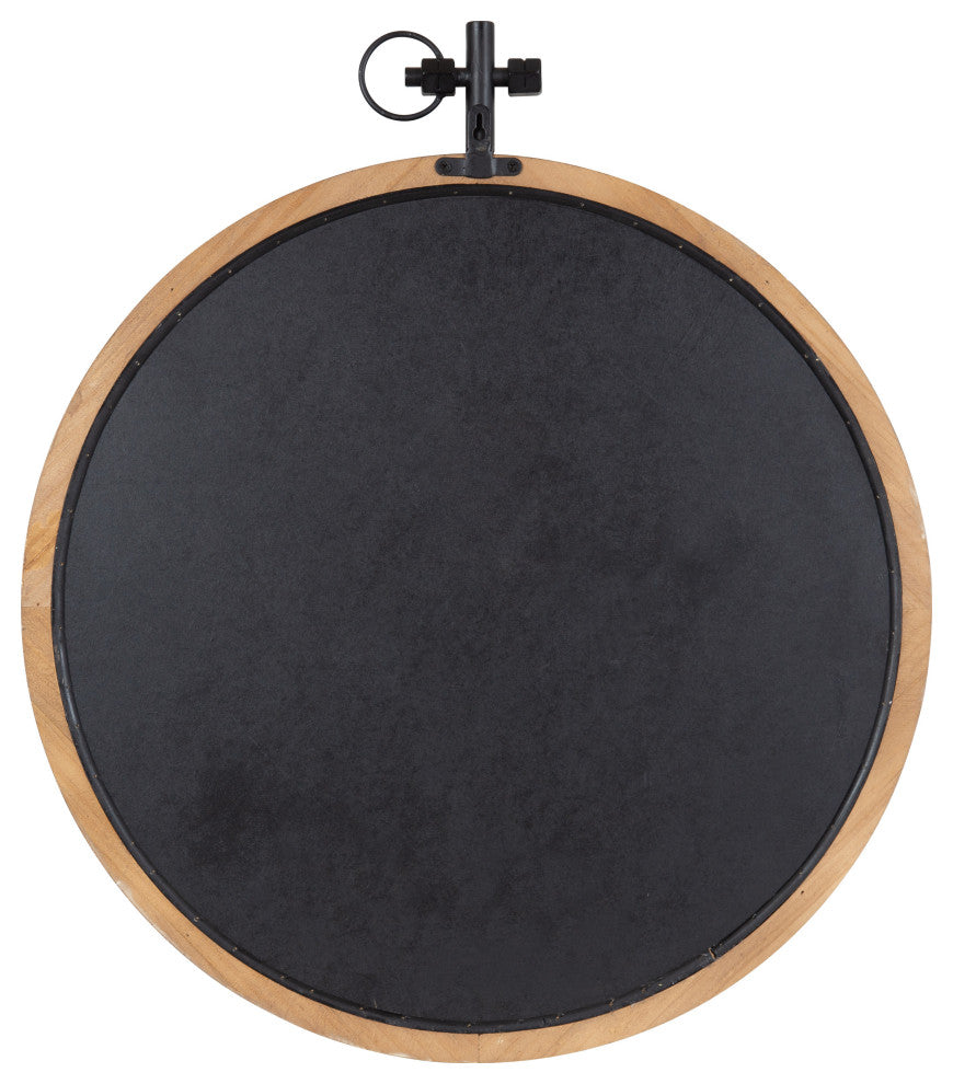 Hogan Decorative Framed Wall Mirror, Rustic Brown, 24"x28"