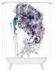 Holly Sharpe Peacock Girl II Shower Curtain