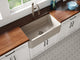 LaToscana Reversible, Fluted/Smooth Fireclay Sink, Silver Flax, 33"