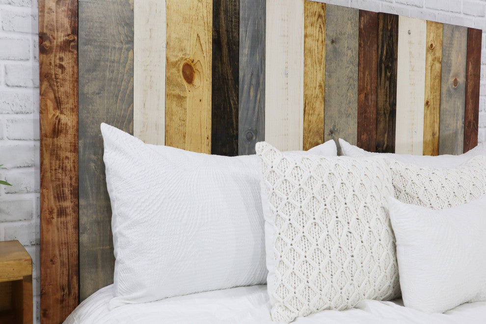 Handcrafted Headboard, Leaner Style, Rustic Mix, Twin