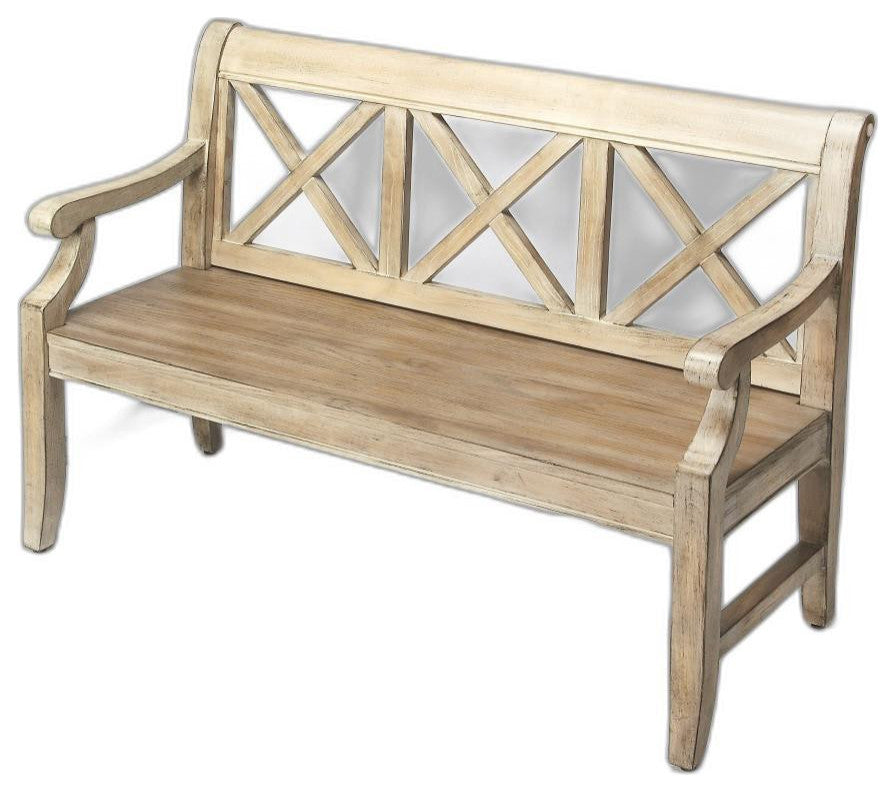 Gray Driftwood Finish Bench