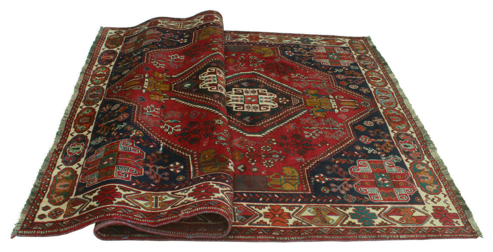 Fine Vintage Distressed April Red Rug