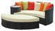Espresso Multicolor Taiji Outdoor Patio Wicker Daybed