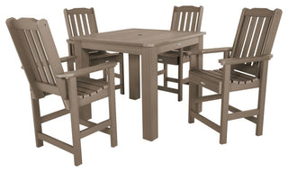 Lehigh 5-Piece Square Counter-Height Dining Set, Woodland Brown