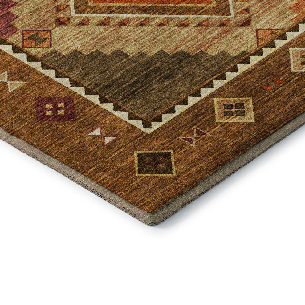 Addison Premium Washable Mayfield AMF177 Brown 3' x 5' Rug