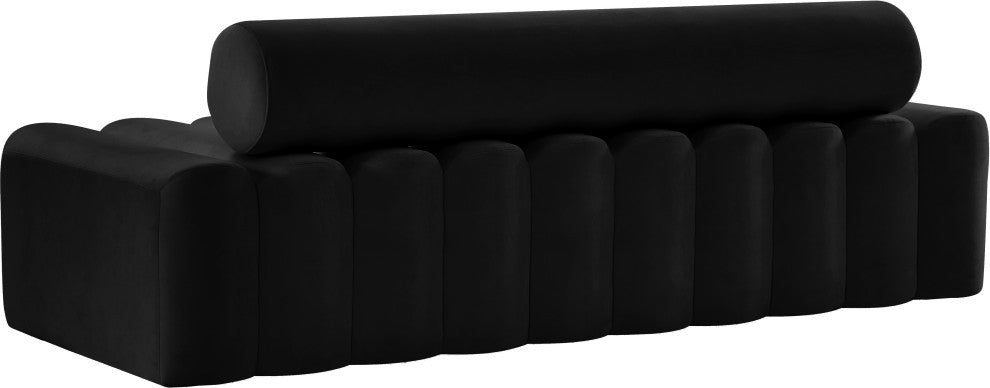 Melody Velvet Upholstered Chair, Black, Sofa