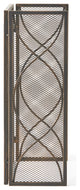 Laylah Modern Three Panel Iron Firescreen, Black Gold Finish