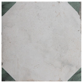 Renaissance Deco Emerald Corner Porcelain Floor and Wall Tile