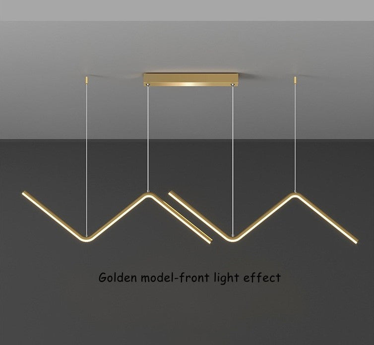 MIRODEMIÂ® Gilette | Black/Gold LED Pendant Lighting for Dining Room, Gold