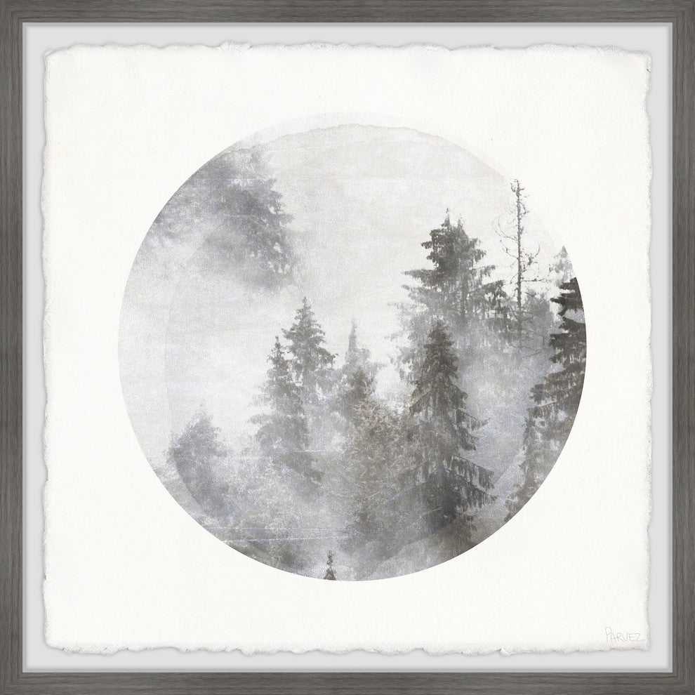 "Misty Magical Forest" Framed Painting Print, 12"x12"