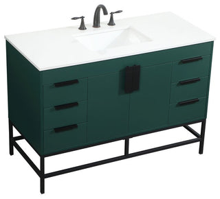 Home Living 22" Modern Green-Light Bathroom Vanity