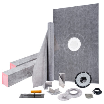 VEVOR Shower Curb Kit Watertight Shower Pan, 48x72 Inch