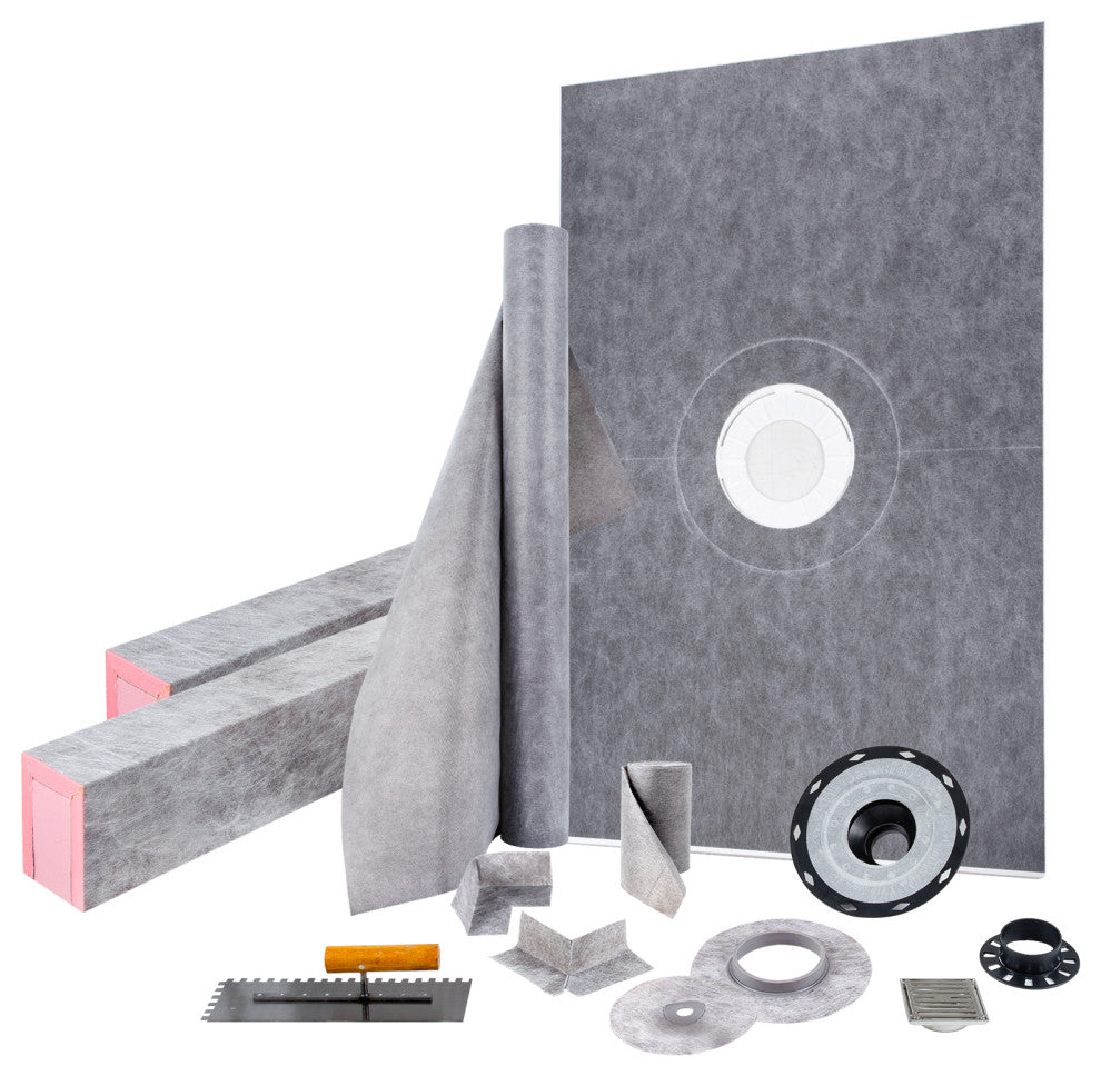 VEVOR Shower Curb Kit Watertight Shower Pan, 48x72 Inch