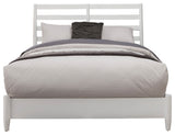 Flynn Retro Bed With Slat Back Headboard, White, California King